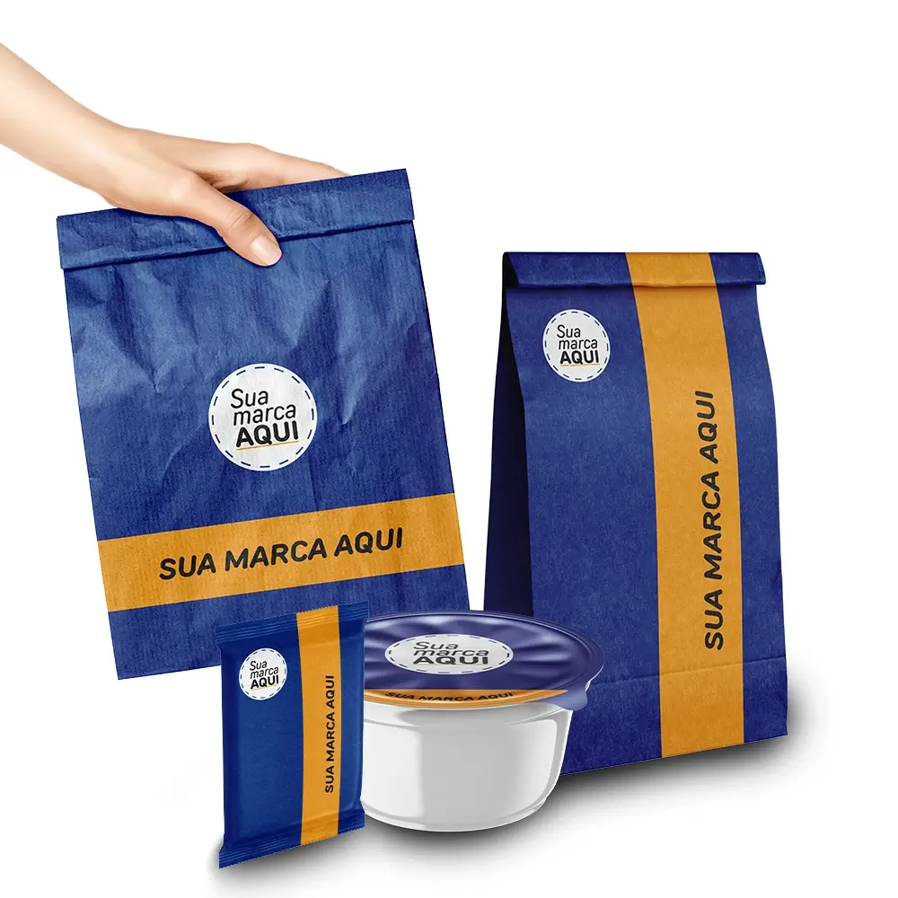 embalagens personalizadas de alimentos com rótulo sua marca aqui Bonaliment